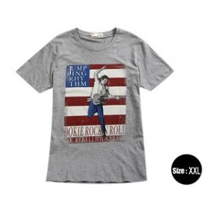 Modna koszulka T-shirt gitarzysta XXL (szara)