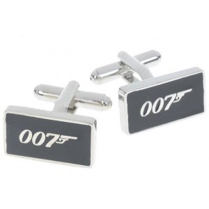 Eleganckie spinki do mankietów koszuli Agent 007 James Bond